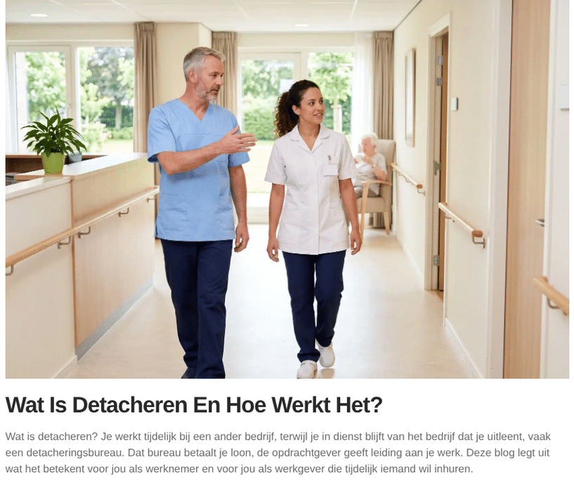 Voorbeeldblog over detacheren
